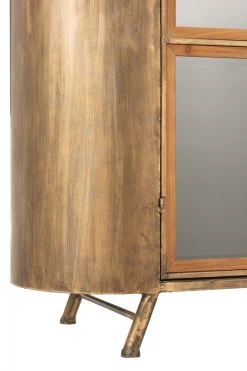 Armoire 2 Portes Vitrées Métal Doré Antic Jolipa -Meubles De Maison Magasin 801 1 Armoire 2 Portes Vitrees Metal Dore Antic Jline Jolipa Deco Campagne Chic 8