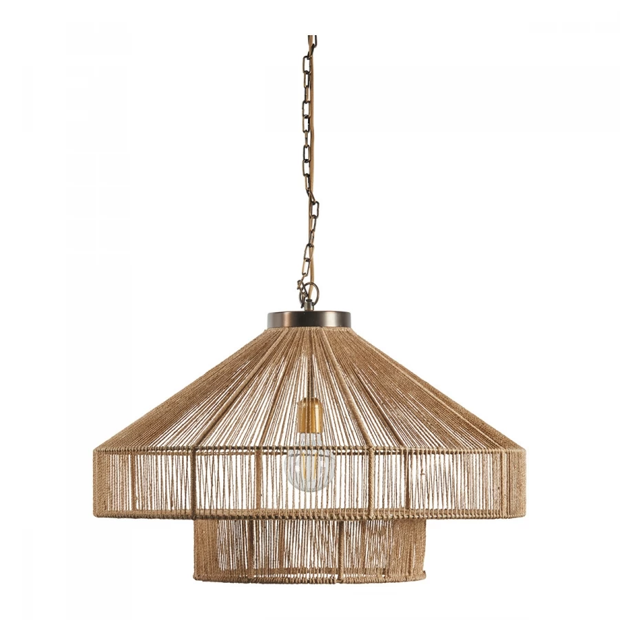 Suspension Akemi Jute Naturelle Blanc D'Ivoire 4 Suspension Akemi Jute Naturelle Blanc D'Ivoire – Image 2