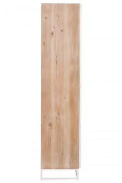 Armoire 2 Portes Zig Zag Naturel Blanc -Meubles De Maison Magasin 813 1 Armoire 2 Portes Bois Metal Zig Zag Naturel Blanc JLine Jolipa Deco Campagne Chic 3