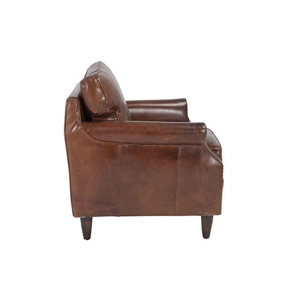 Fauteuil Kansas Cuir Chocolat 4 Fauteuil Kansas Cuir Chocolat – Image 2