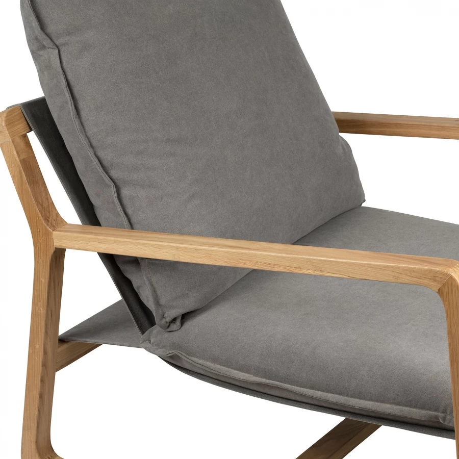 Fauteuil Chêne Coton Gris Azenor 6 Fauteuil Chêne Coton Gris Azenor – Image 4