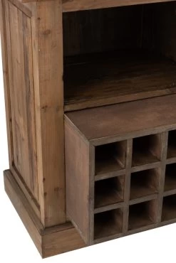 Comptoir Bar Bois Marron 2 Tiroirs -Meubles De Maison Magasin 824 1 Comptoir Bar Bois Marron 2 Tiroirs J Line Jolipa Deco Campagne Chic 15