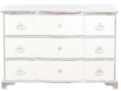 Commode Sophie 3 Tiroirs Blanc D'Ivoire