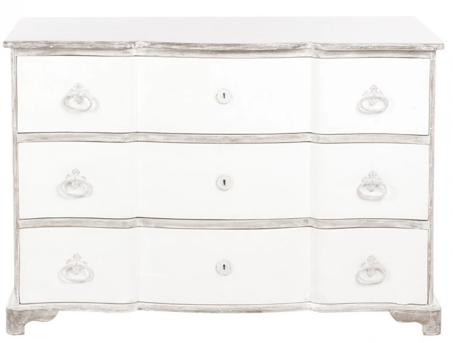 Commode Sophie 3 Tiroirs Blanc D'Ivoire 3 Commode Sophie 3 Tiroirs Blanc D'Ivoire