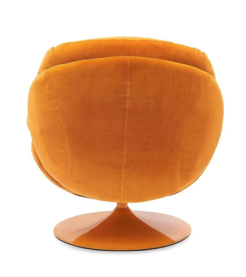 Fauteuil Memento Velours Uni Orange NOUVEAU 6 Fauteuil Memento Velours Uni Orange NOUVEAU – Image 4