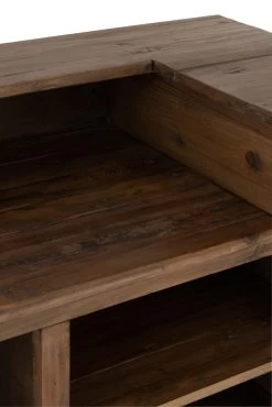 Comptoir Bar Bois Marron 2 Tiroirs -Meubles De Maison Magasin 830 1 Comptoir Bar Bois Marron 2 Tiroirs J Line Jolipa Deco Campagne Chic 14