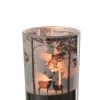 Photophore Forêt Cerf Verre Gris MM 1 Photophore Forêt Cerf Verre Gris MM -Meubles De Maison Magasin 832 1 Photophore Foret Cerf Verre Gris Medium JLine Jolipa Deco Campagne Chic