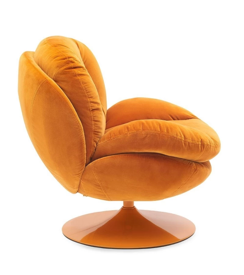 Fauteuil Memento Velours Uni Orange NOUVEAU 5 Fauteuil Memento Velours Uni Orange NOUVEAU – Image 3