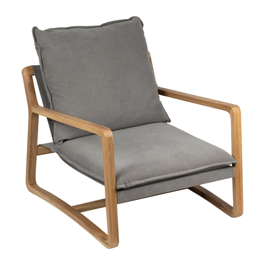 Fauteuil Chêne Coton Gris Azenor 4 Fauteuil Chêne Coton Gris Azenor – Image 2