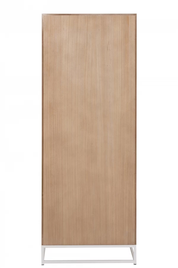 Armoire Haute 3 Tiroirs Zig Zag Naturel Blanc 7 Armoire Haute 3 Tiroirs Zig Zag Naturel Blanc – Image 5