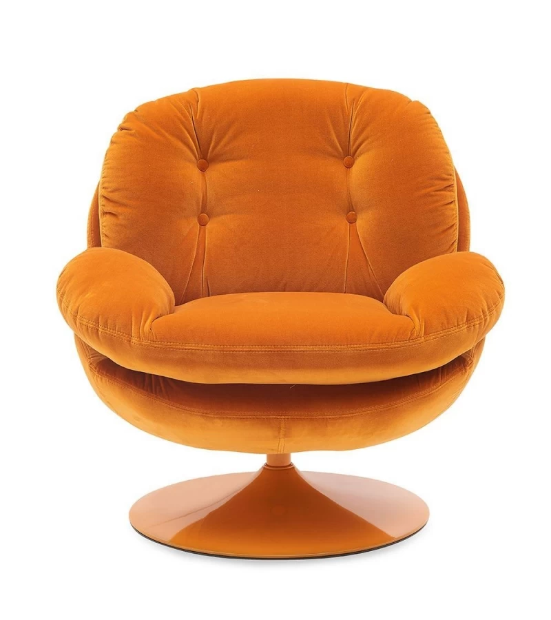Fauteuil Memento Velours Uni Orange NOUVEAU 4 Fauteuil Memento Velours Uni Orange NOUVEAU – Image 2