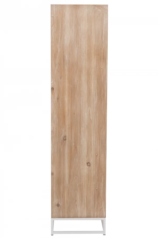 Armoire Haute 3 Tiroirs Zig Zag Naturel Blanc 6 Armoire Haute 3 Tiroirs Zig Zag Naturel Blanc – Image 4