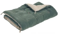 Meubles De Maison Magasin 7 Futon Matteo Velours / Lin Céladon 180x80 Blanc D'Ivoire