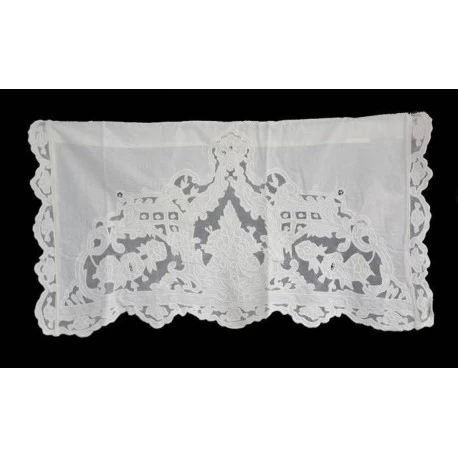 Mini Cantonnière Reine Blanc Coquecigrues80x40 3 Mini Cantonnière Reine Blanc Coquecigrues80x40