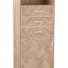 Armoire Haute 3 Tiroirs Zig Zag Naturel Blanc -Meubles De Maison Magasin 864 1 Armoire Haute 3 Tiroirs Bois Metal Zig Zag Naturel Blanc JLine Jolipa Deco Campagne Chic 2