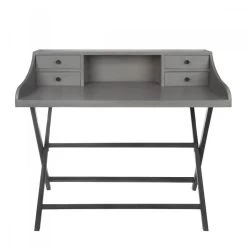 Bureau Ecritoire Jules Bois/Métal Blanc D'Ivoire