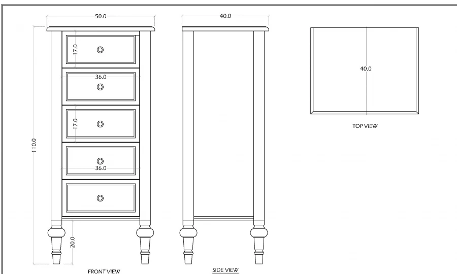 Chiffonnier 5 Tiroirs Legende Amadeus 6 Chiffonnier 5 Tiroirs Legende Amadeus – Image 4