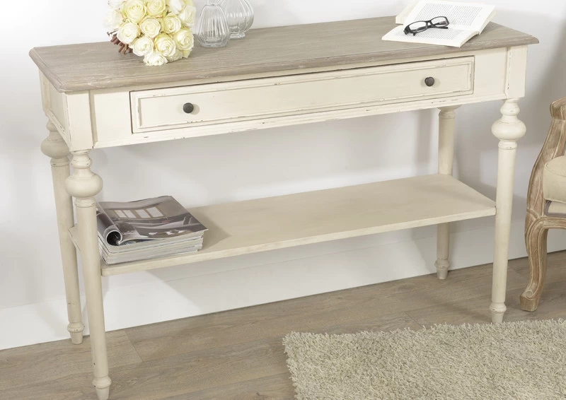 Console 1 Tiroir Bois Ivoire Legende Amadeus Cades 4 Console 1 Tiroir Bois Ivoire Legende Amadeus Cades – Image 2