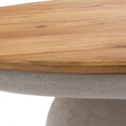 Table Basse Ovale Alaska Composite & Bois Naturel -Meubles De Maison Magasin 884 1 Table Basse Ovale Alaska Bois Composite Bois Amadeus cades Deco Campagne Chic 3