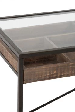 Console Bois Métal Tiroir Compartimenté Jolipa -Meubles De Maison Magasin 888 87775 7