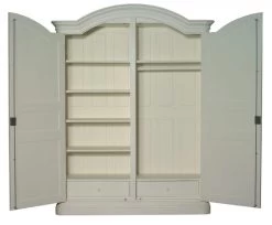 Armoire 2 Portes Pin Massif Basic -- 25 Patines Au Choix -Meubles De Maison Magasin 892 1 Armoire 2 Portes Large Ecru Basic Siganture Deco campagne Chic 2