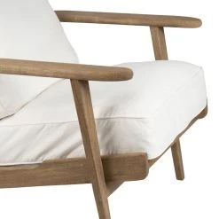 Fauteuil Laureli Chêne Coton Lavé Blanc -Meubles De Maison Magasin 899 1 Fauteuil Laureli Blanc Cote Table Style Campagne 4