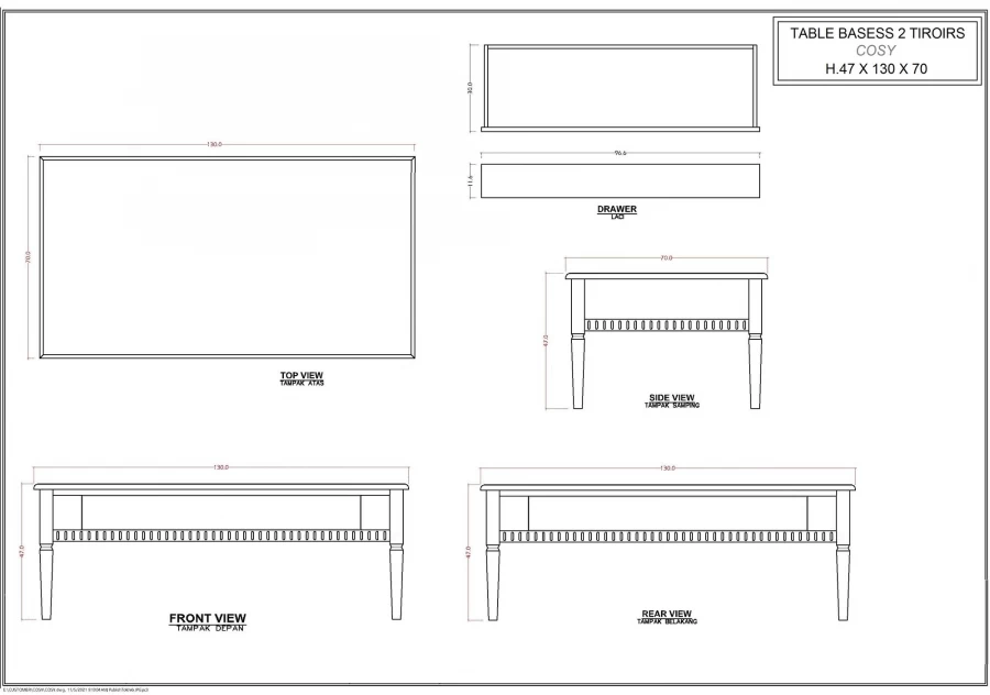 Table Basse Cosy 2 Tiroirs Anthracite 7 Table Basse Cosy 2 Tiroirs Anthracite – Image 5