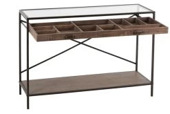 Console Bois Métal Tiroir Compartimenté Jolipa -Meubles De Maison Magasin 906 87775 5