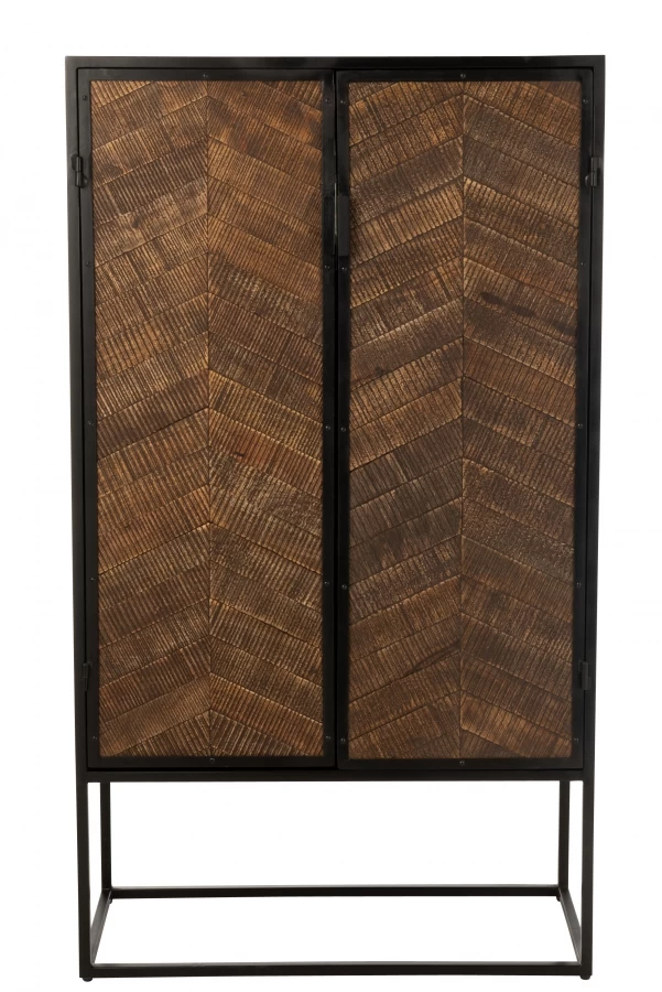 Armoire Bar Indus Métal/Bois Jline By Jolipa 12 Armoire Bar Indus Métal/Bois Jline By Jolipa – Image 10