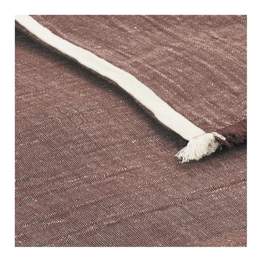 Couvre Lit Astrid Coton Lin Terracota 240x260 Blanc D'Ivoire 4 Couvre Lit Astrid Coton Lin Terracota 240x260 Blanc D'Ivoire – Image 2