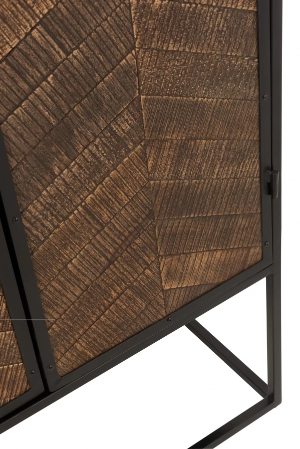 Armoire Bar Indus Métal/Bois Jline By Jolipa 10 Armoire Bar Indus Métal/Bois Jline By Jolipa – Image 8