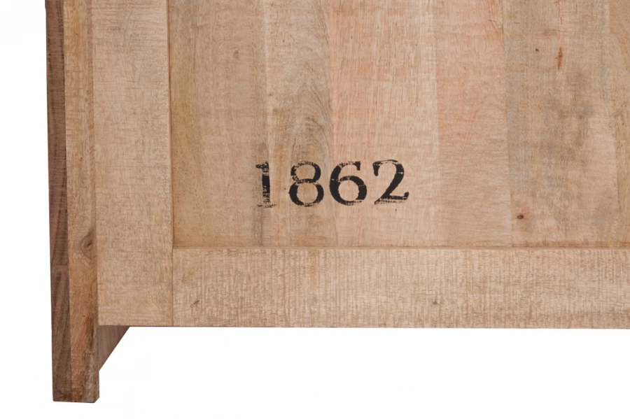 Comptoir Bar Bois Naturel 3 Tiroirs XL 5 Comptoir Bar Bois Naturel 3 Tiroirs XL – Image 3