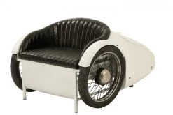 Fauteuil Voiture Coffre Métal Blanc