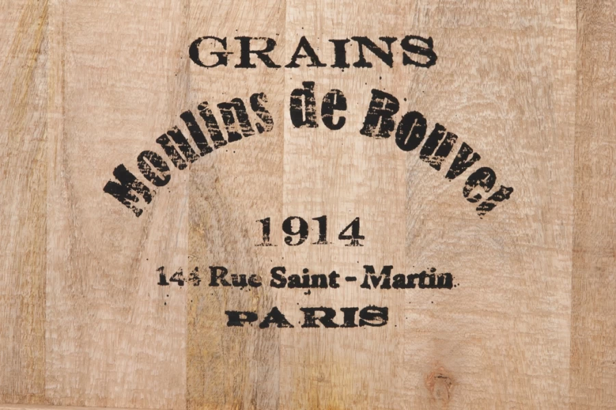 Comptoir Bar Bois Naturel 3 Tiroirs XL 4 Comptoir Bar Bois Naturel 3 Tiroirs XL – Image 2