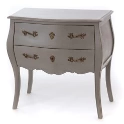 Commode Sauteuse 2 Tiroirs Murano Taupe