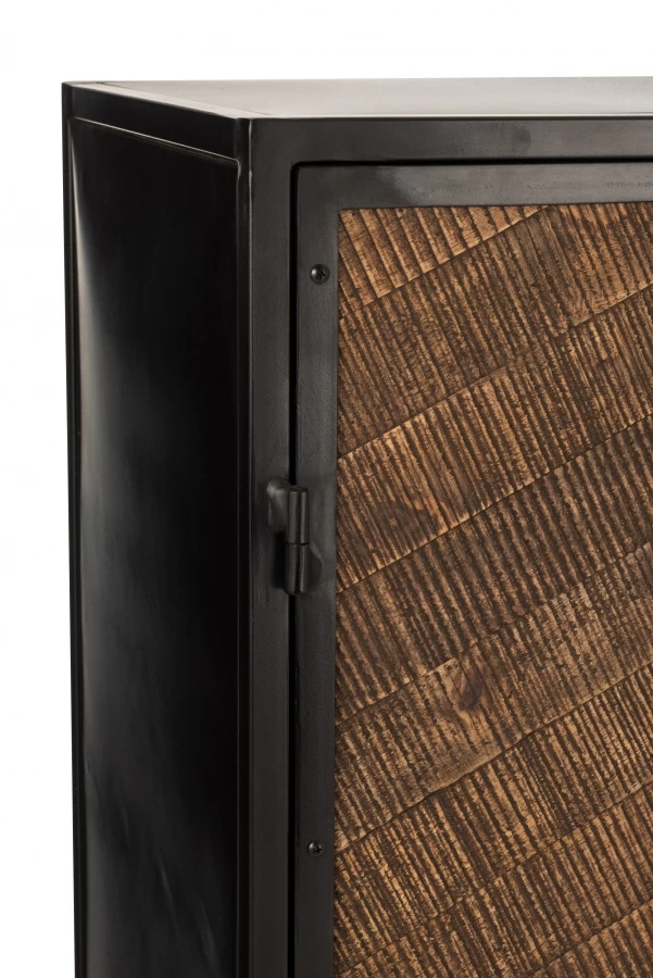 Armoire Bar Indus Métal/Bois Jline By Jolipa 8 Armoire Bar Indus Métal/Bois Jline By Jolipa – Image 6