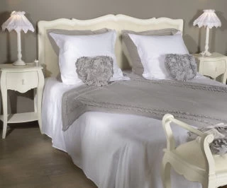 Tête De Lit Bois Blanc Tissu Murano 160cm Amadeus 5 Tête De Lit Bois Blanc Tissu Murano 160cm Amadeus – Image 3