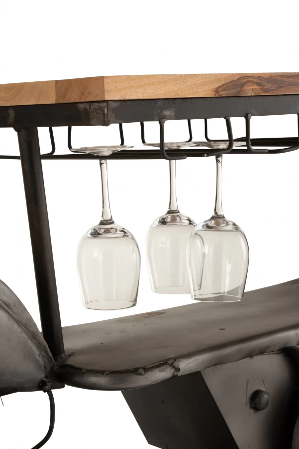 Bar Comptoir Moto Vintage Métal Anthracite 8 Bar Comptoir Moto Vintage Métal Anthracite – Image 6