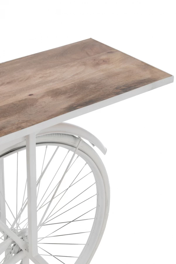 Console Bar Vélo Métal Blanc 8 Console Bar Vélo Métal Blanc – Image 6