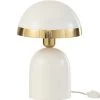 Lampe Bord Doré Métal Blanc -Meubles De Maison Magasin 971 Lampe Bord Dore Metal Blanc Jline Jolipa Deco Campagne Chic 2