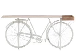 Console Bar Vélo Métal Blanc 12 Console Bar Vélo Métal Blanc -Meubles De Maison Magasin 976 1 Console Bar Velo Metal blanc Jline Jolipa Deco Campagne Chic 5