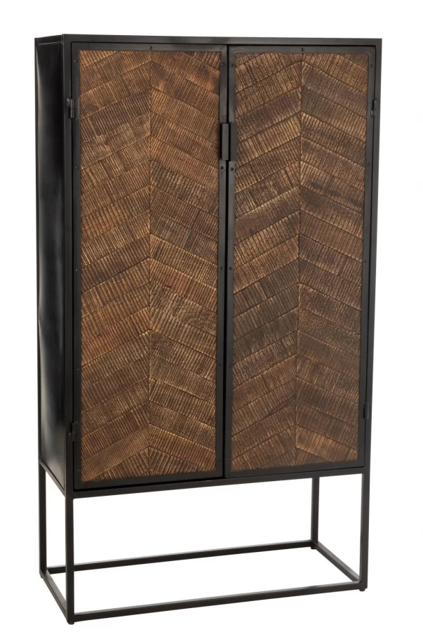 Armoire Bar Indus Métal/Bois Jline By Jolipa 3 Armoire Bar Indus Métal/Bois Jline By Jolipa